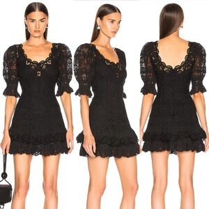 JONATHAN SIMKHAI Crochet Lace Dress in Black size 2